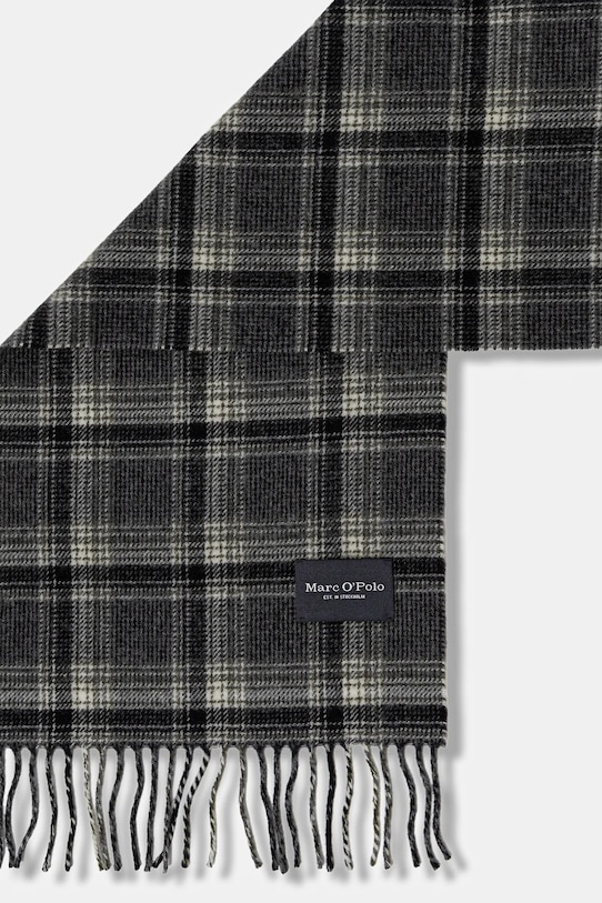 Шерстяной шарф Marc O'Polo 529805102006 серый AW25