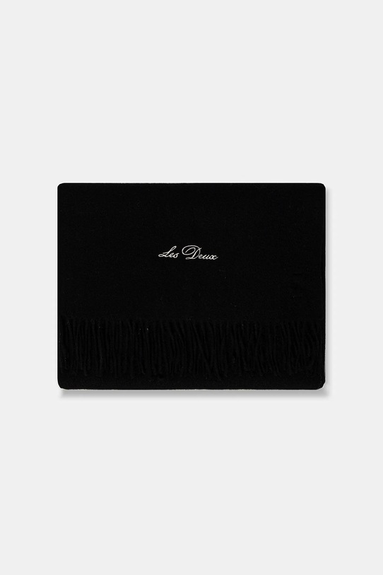 Les Deux szalik wełniany Whitaker 1000674 czarny AW25