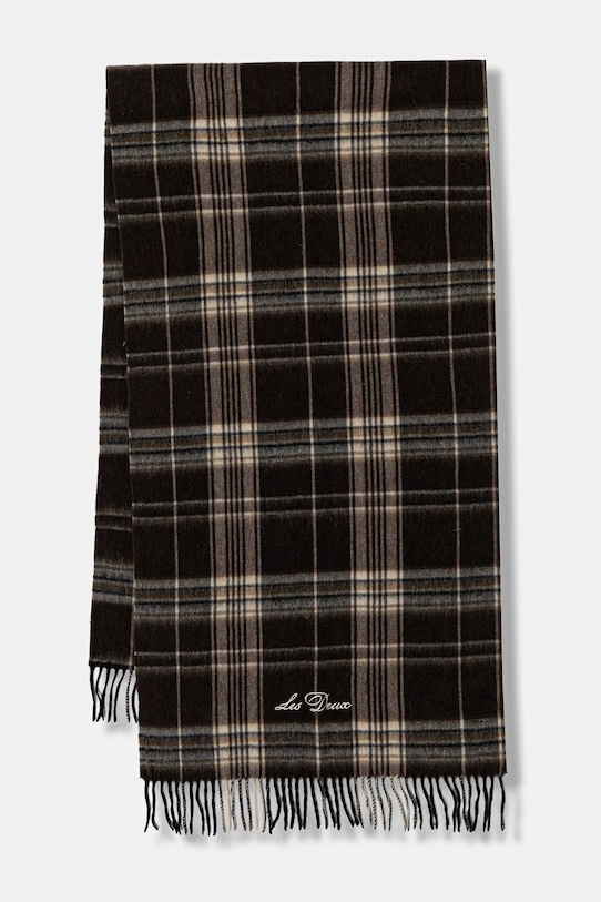 Vlnený šál Les Deux stredne hrubá zelená 1000675