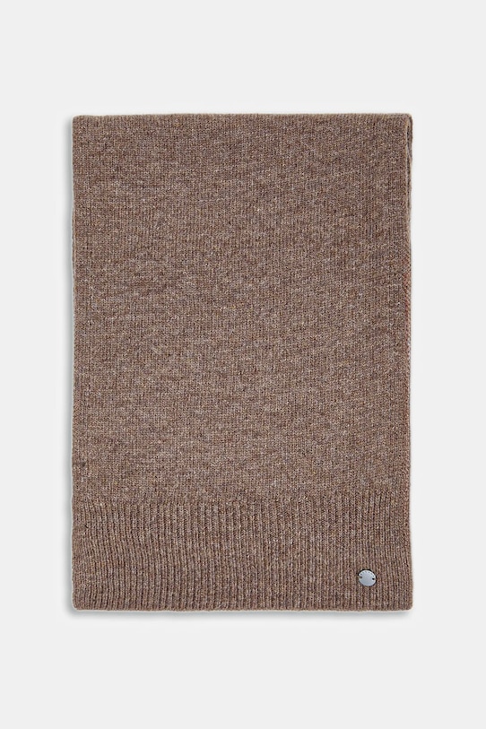 Šal s dodatkom vune Sisley 1UVLSU00H smeđa AW25