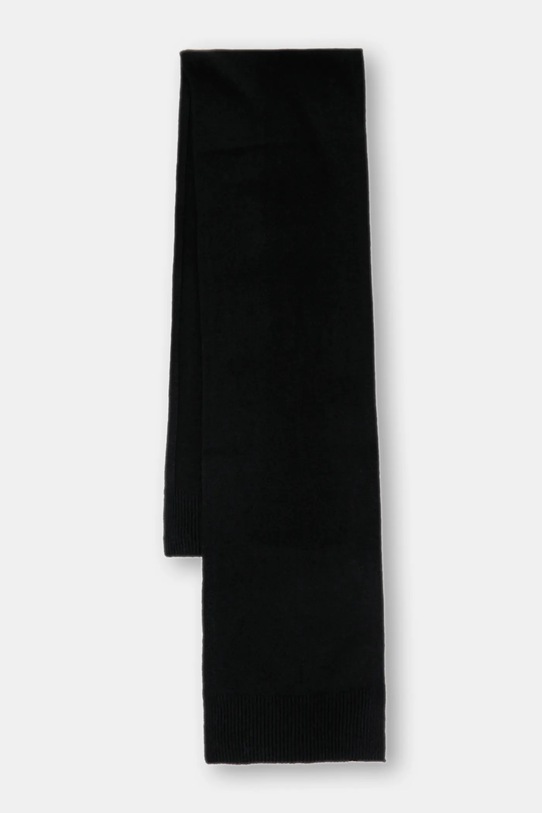 Sisley szalik z dodatkiem wełny średniej grubości czarny 1UVLSU00H