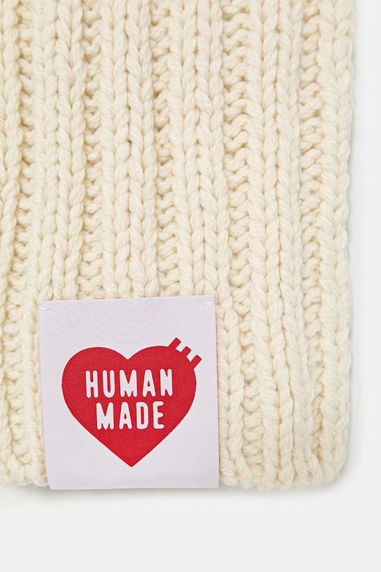 Human Made szalik wełniany WOOL SCARF HM30GD009 beżowy AW25