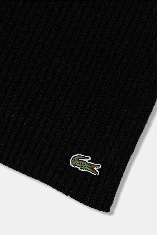 Вовняний шарф Lacoste RE0058 чорний AW25