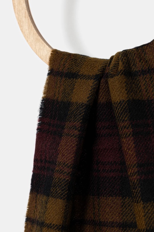 Fred Perry wool scarf C8137 maroon AW25