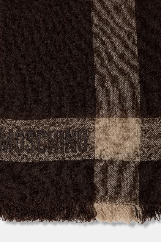 Кашмирен шал Moschino M3258.30826 кафяв AW25
