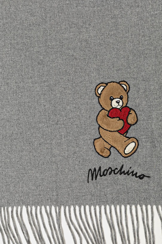 Μάλλινο κασκόλ Moschino M3330.30835 γκρί AW25