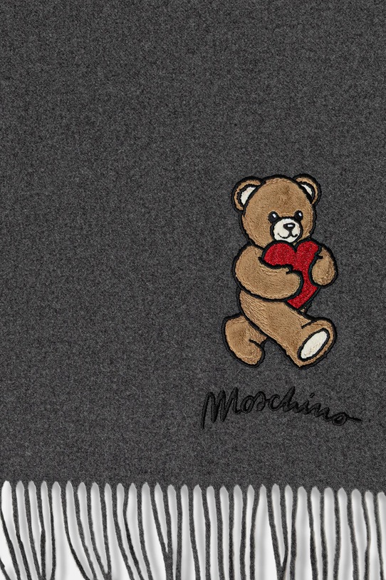 Μάλλινο κασκόλ Moschino M3330.30835 γκρί AW25