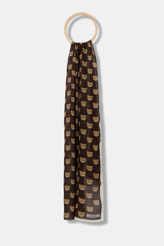 Šal z volno Moschino Tanka rjava M5217.E5211