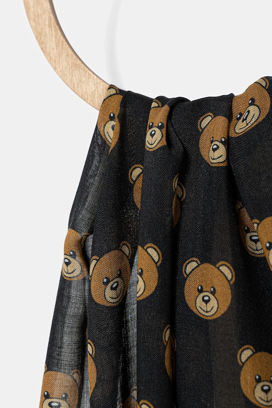 Moschino szal z wełną M5217.E5211 czarny AW25