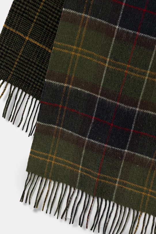 Barbour szalik wełniany USC0401 zielony AW25