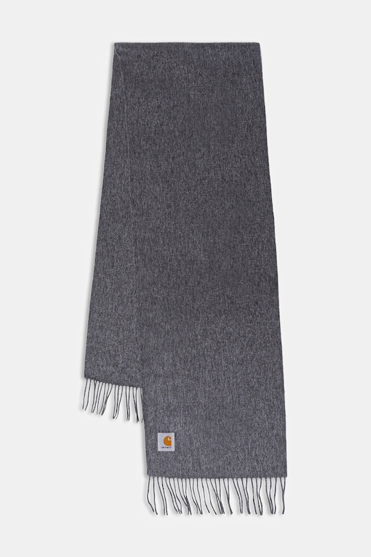 Carhartt WIP szalik wełniany Clan Scarf gładkie szary I013507.ZMXX