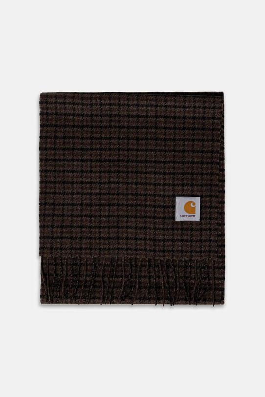 Carhartt WIP szalik z dodatkiem wełny Lowis Scarf I035472.35MXX brązowy AW25