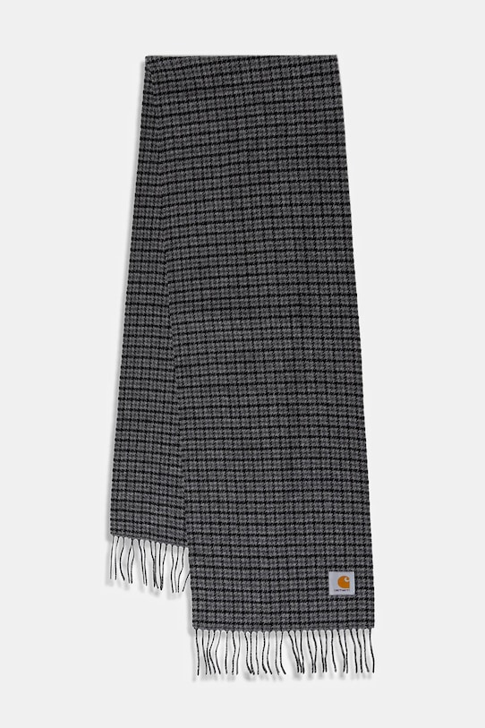 Carhartt WIP szalik z dodatkiem wełny Lowis Scarf wzorzyste szary I035472.35LXX