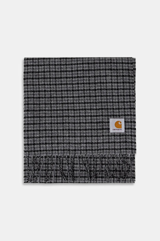 Carhartt WIP szalik z dodatkiem wełny Lowis Scarf I035472.35LXX szary AW25