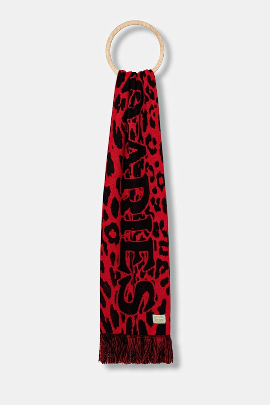 Aries szalik J'Adoro Aries Leopard dzianina czerwony AR9010604
