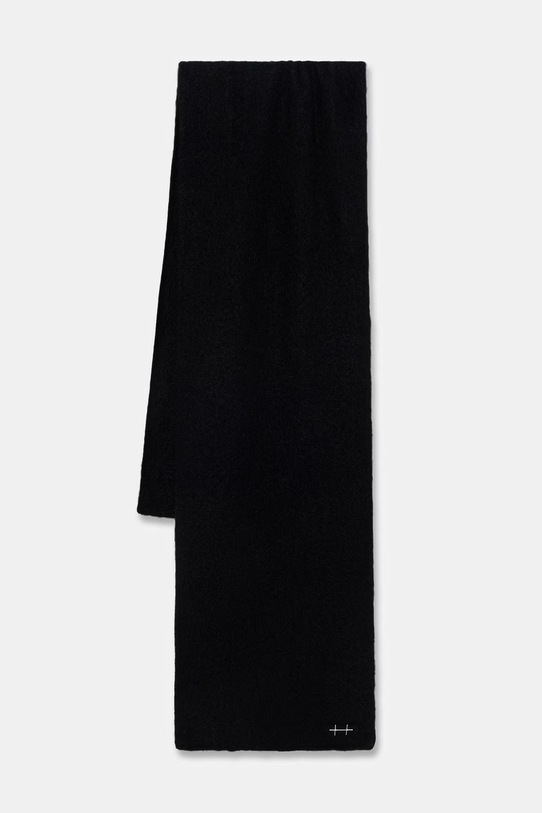 Heliot Emil szalik z dodatkiem wełny gruba czarny PREAW25.16.121.BLK01