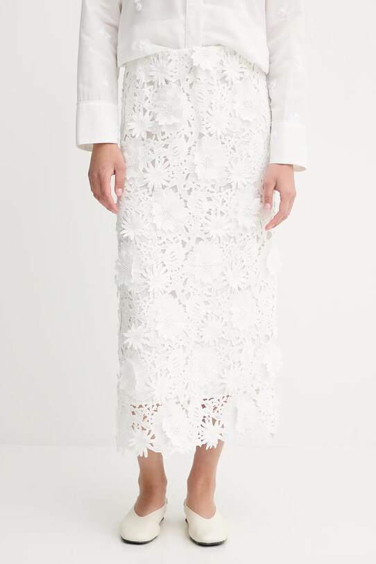 MUNTHE spódnica POMI wzorzyste biały 252120325228