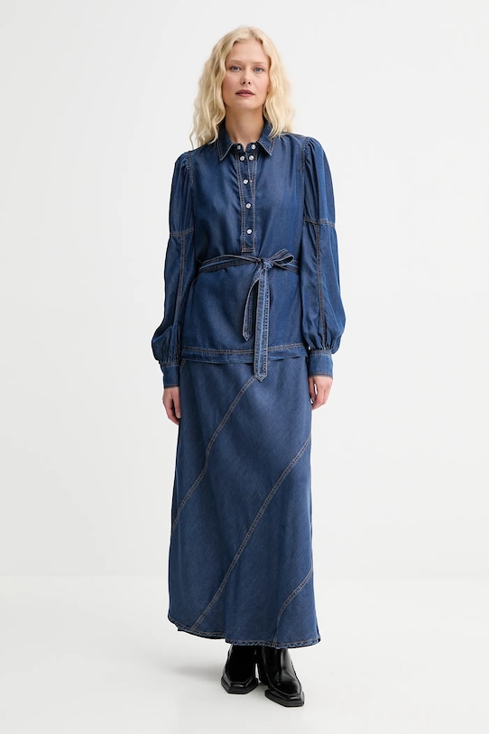 MUNTHE spódnica jeansowa PARSON 252122225207 niebieski AW25