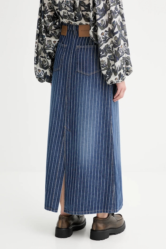 Odzież MUNTHE spódnica jeansowa bawełniana LIVONO 253123825316 niebieski