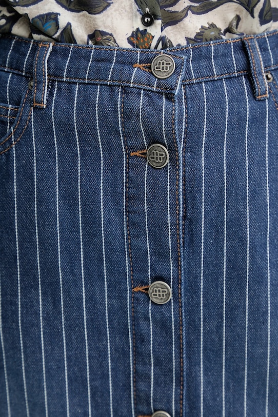 MUNTHE spódnica jeansowa bawełniana LIVONO niebieski 253123825316