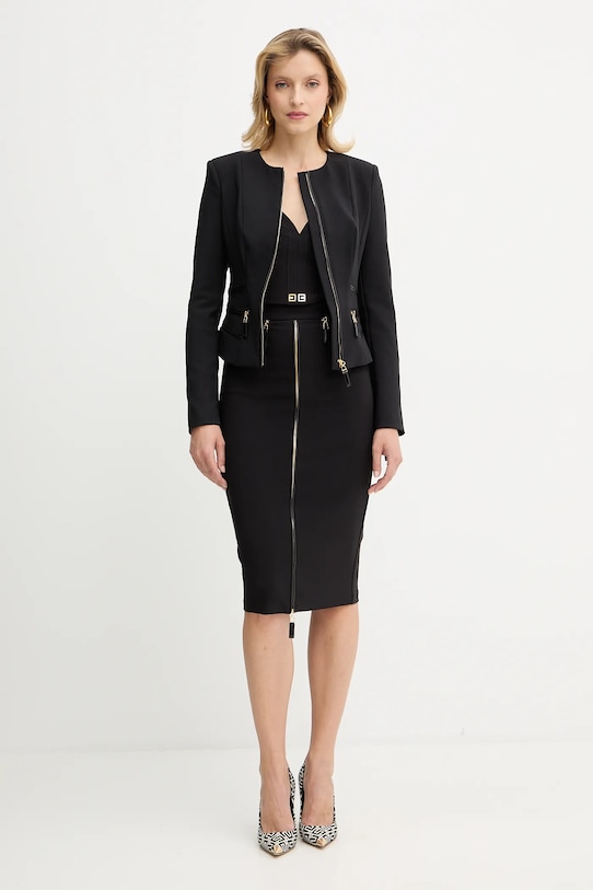 Sukňa Elisabetta Franchi GO13456E2 čierna AW25