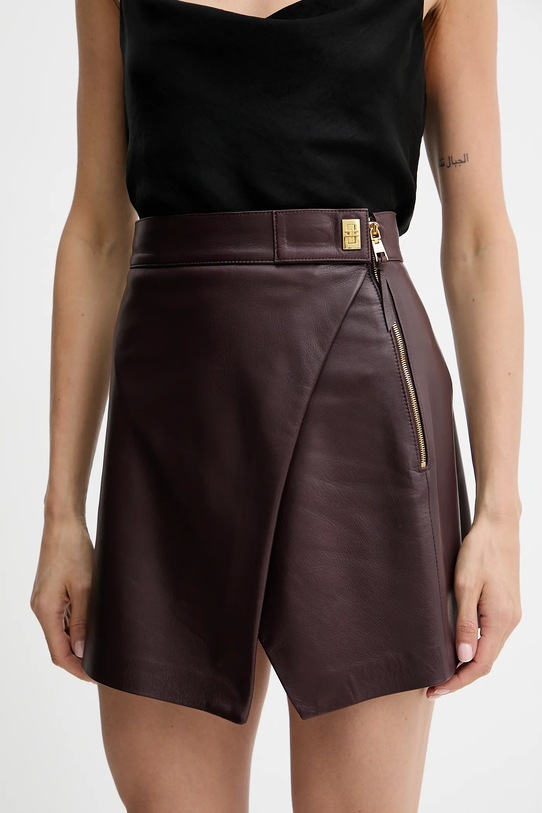 Sukně Elisabetta Franchi hladký burgundské GP06Z56E2