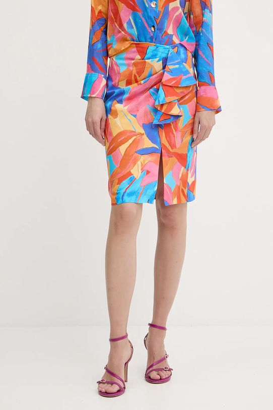 Morgan fustă din bumbac cu modele multicolor JDILA.F