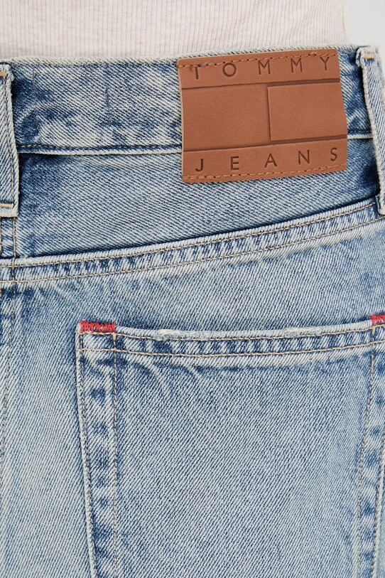 Rifľová sukňa Tommy Jeans modrá DW0DW21193