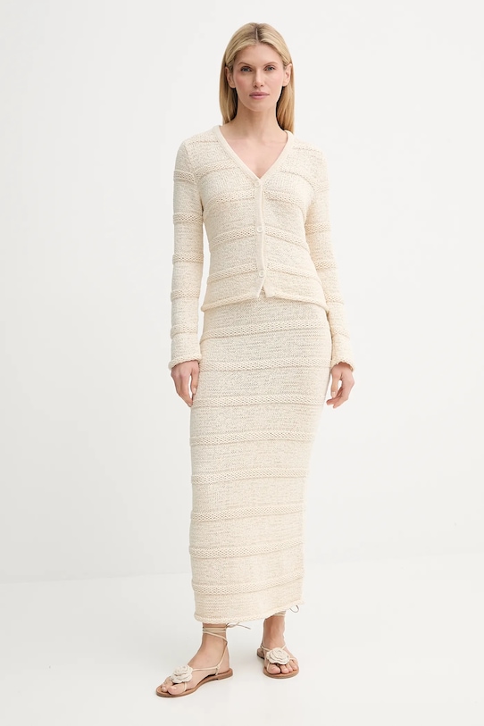 Samsoe Samsoe spódnica SANETTIE F25200127 beżowy AW25