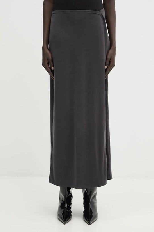 Samsoe Samsoe gonna SASUS tessuto elasticizzato grigio F25200041