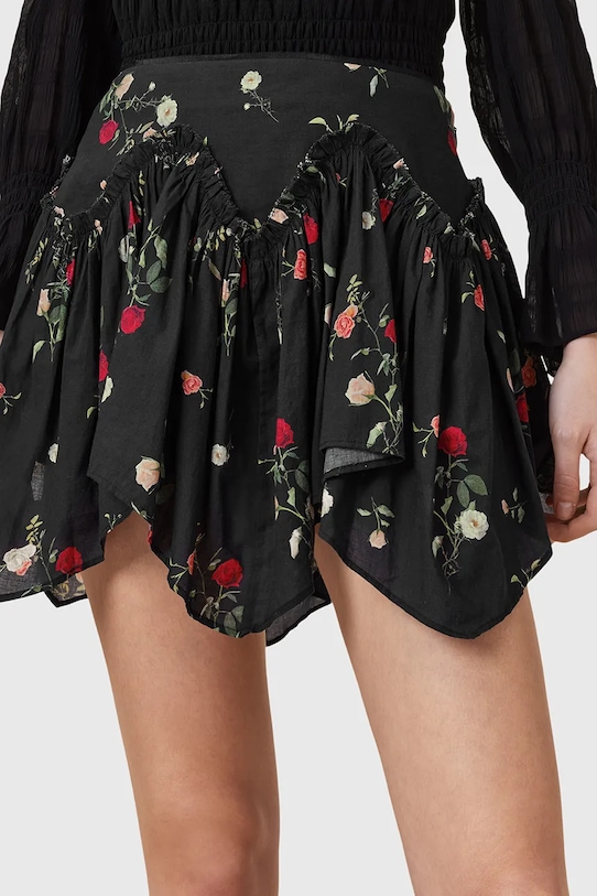 Îmbrăcăminte AllSaints fustă din bumbac DELILAH W032RC negru