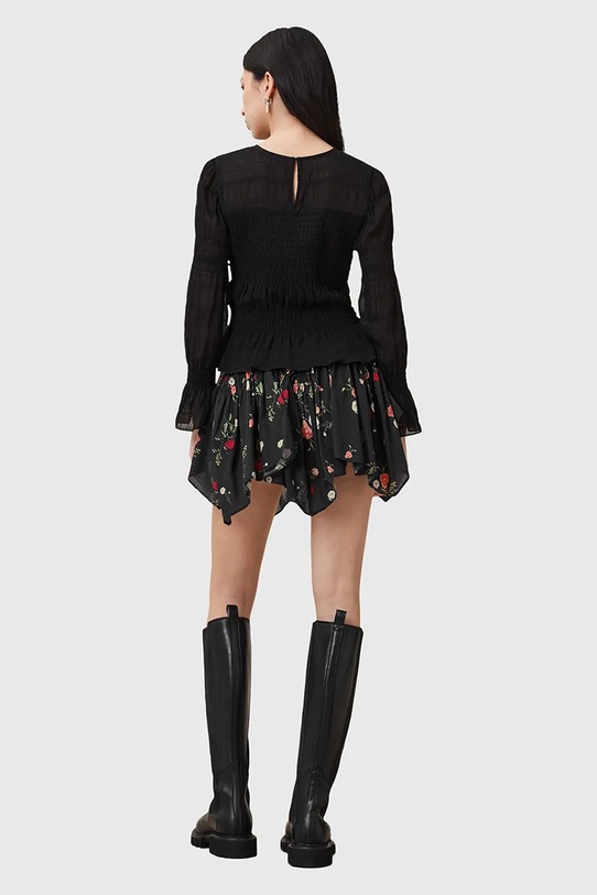 Bavlnená sukňa AllSaints DELILAH W032RC čierna