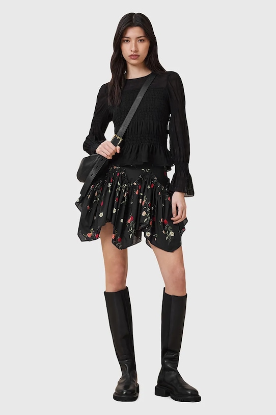 AllSaints fustă din bumbac DELILAH W032RC