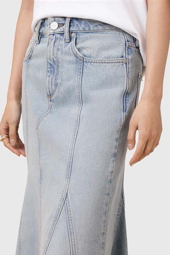 Odzież AllSaints spódnica jeansowa ALMA W068RC niebieski