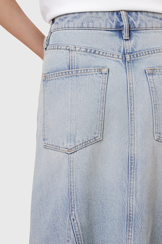 AllSaints fustă jeans ALMA albastru W068RC