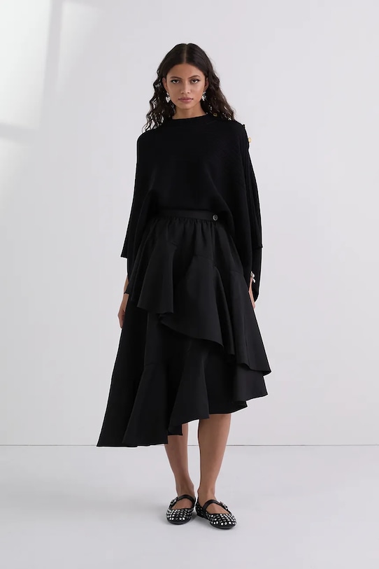 Karl Lagerfeld fustă uni negru A3W12015