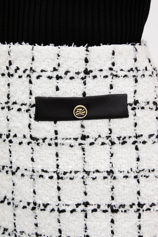 Karl Lagerfeld szoknya gyapjú keverékből fehér A3W12019