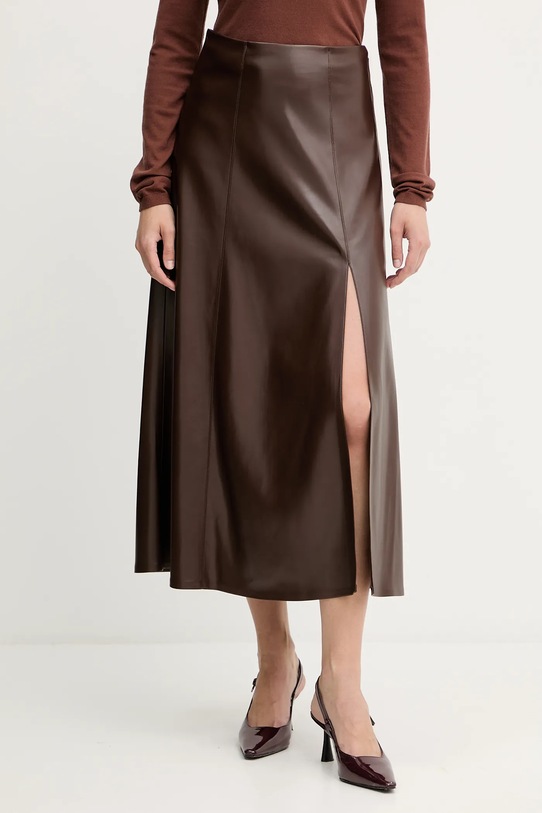 Simona Corsellini gonna midi marrone A25CPGO00701