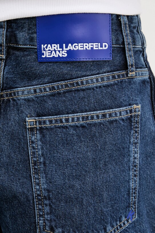 Rifľové krátke nohavice Karl Lagerfeld Jeans tmavomodrá A3W10133