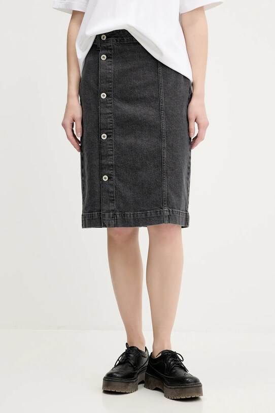 Karl Lagerfeld Jeans fustă din denim uni gri A3W12010