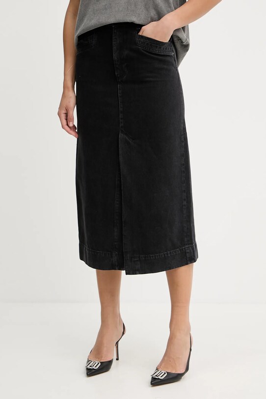 BOSS fustă jeans uni negru 50542557