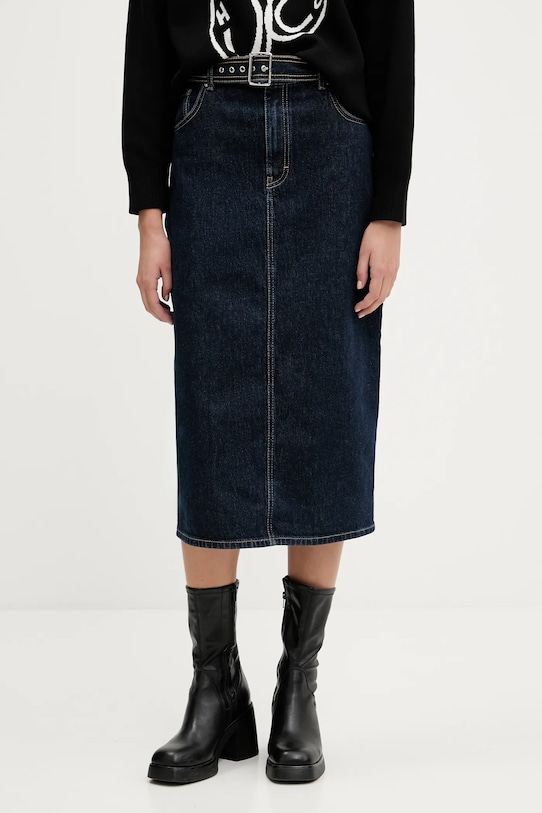 HUGO fustă jeans uni bleumarin 50541495