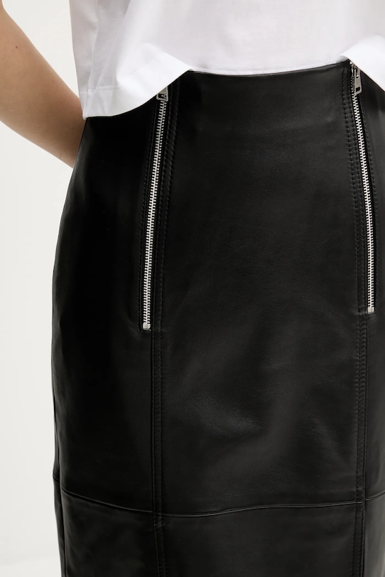 HUGO fustă de piele 50542308 negru