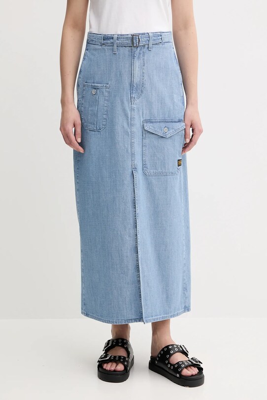 G-Star fustă jeans uni albastru D24886.D953