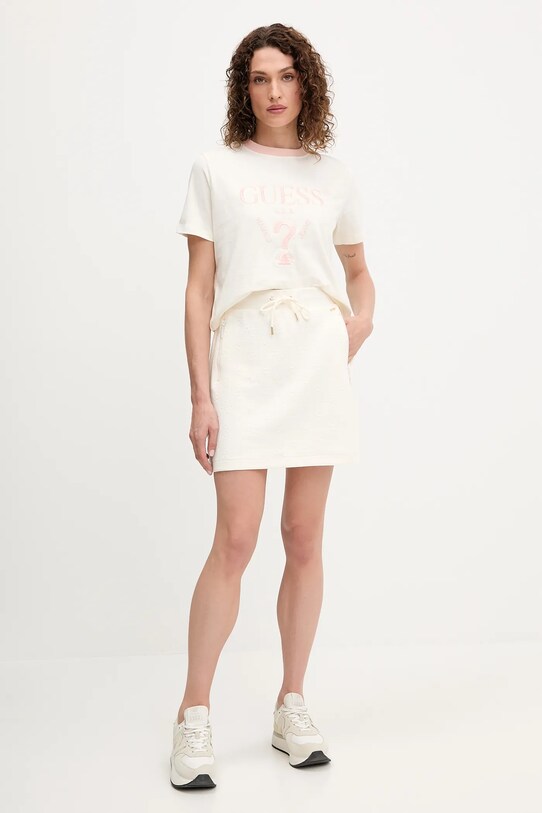 Guess spódnica PEONY V5YD03.KBSL2 beżowy AW25