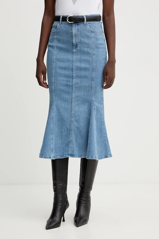 Guess fustă jeans LIA uni bleumarin W5YD0E.D4LU0