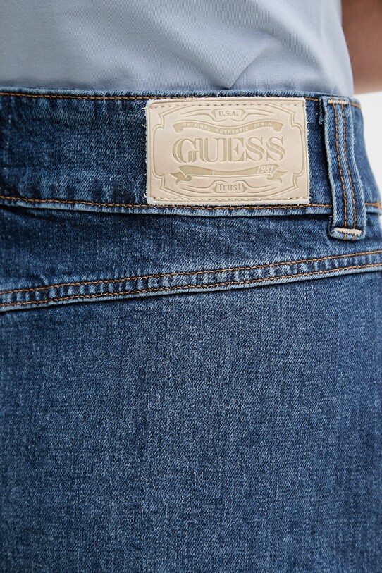 Guess fustă jeans SKYLA bleumarin W5YD63.D5QP3