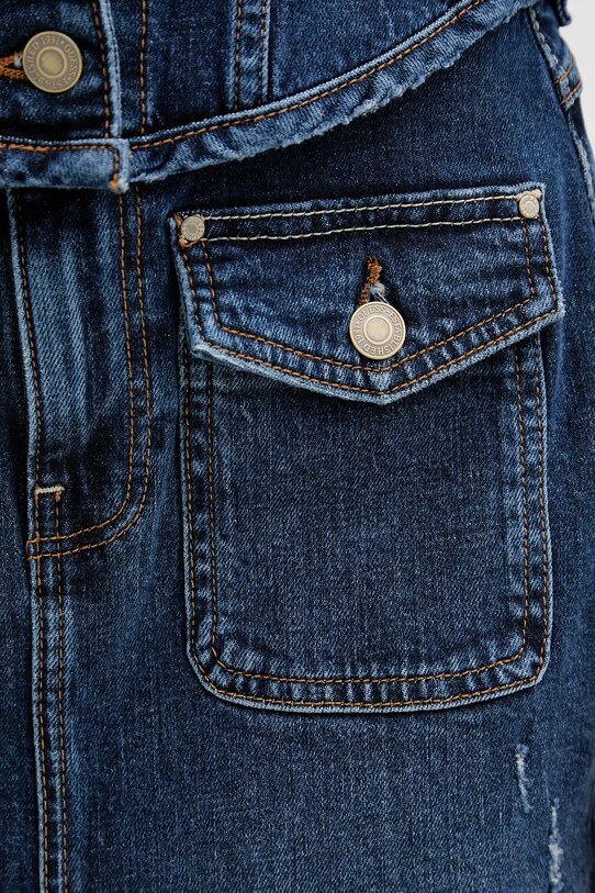 Guess fustă jeans SKYLA W5YD63.D5QP3 bleumarin
