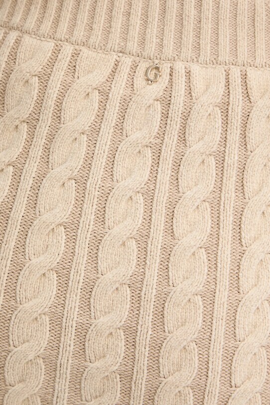 Guess spódnica bawełniana GISELLE beżowy W5YD68.Z3OU0