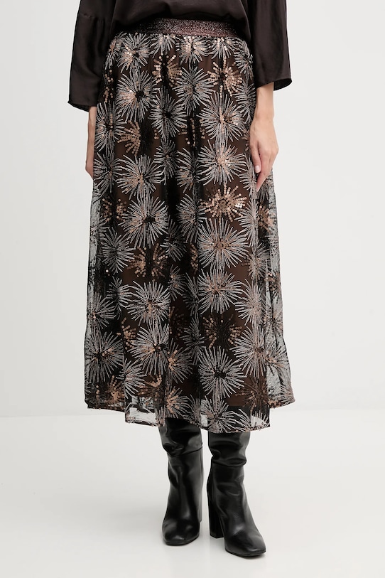 OUI spódnica midi brązowy 95443